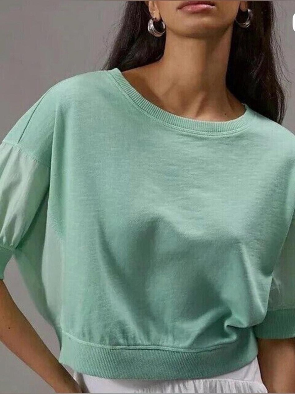 Pilcro Mint Green Short-Sleeve Top
